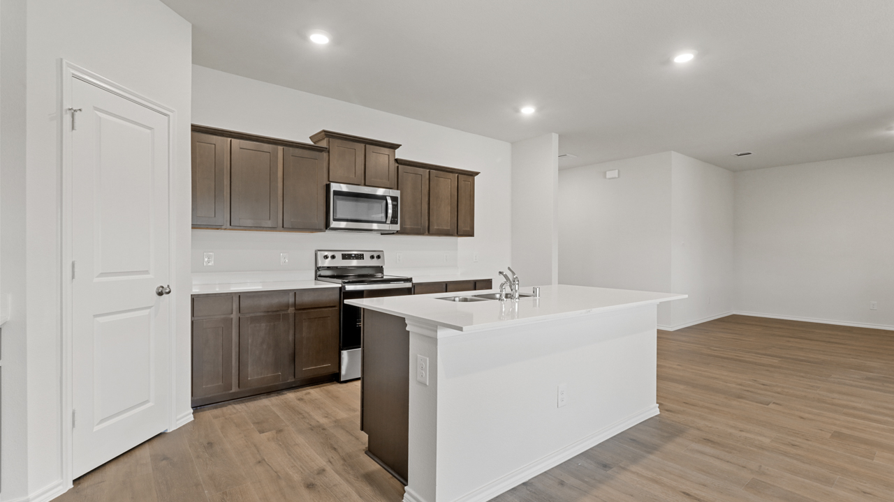 kitchen with large island