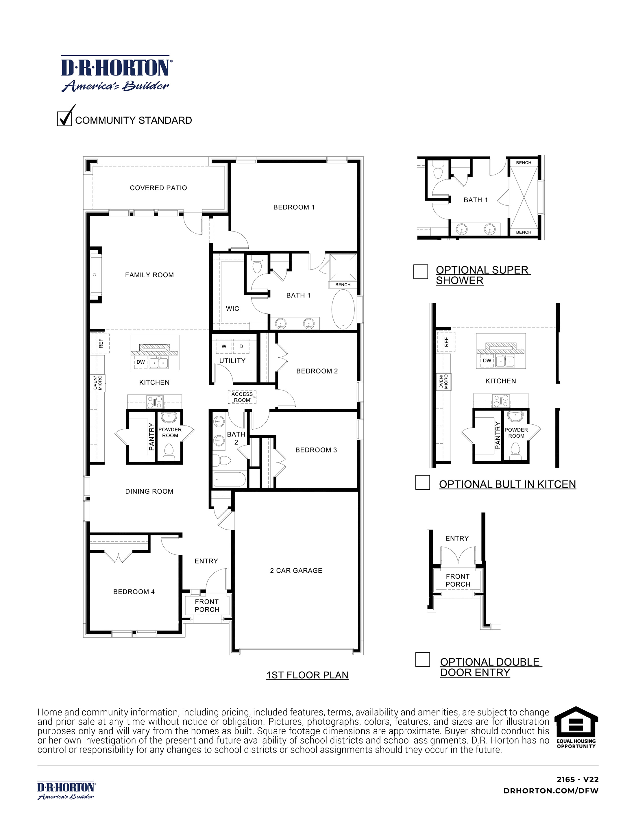 cimarron floorplan layout with options included