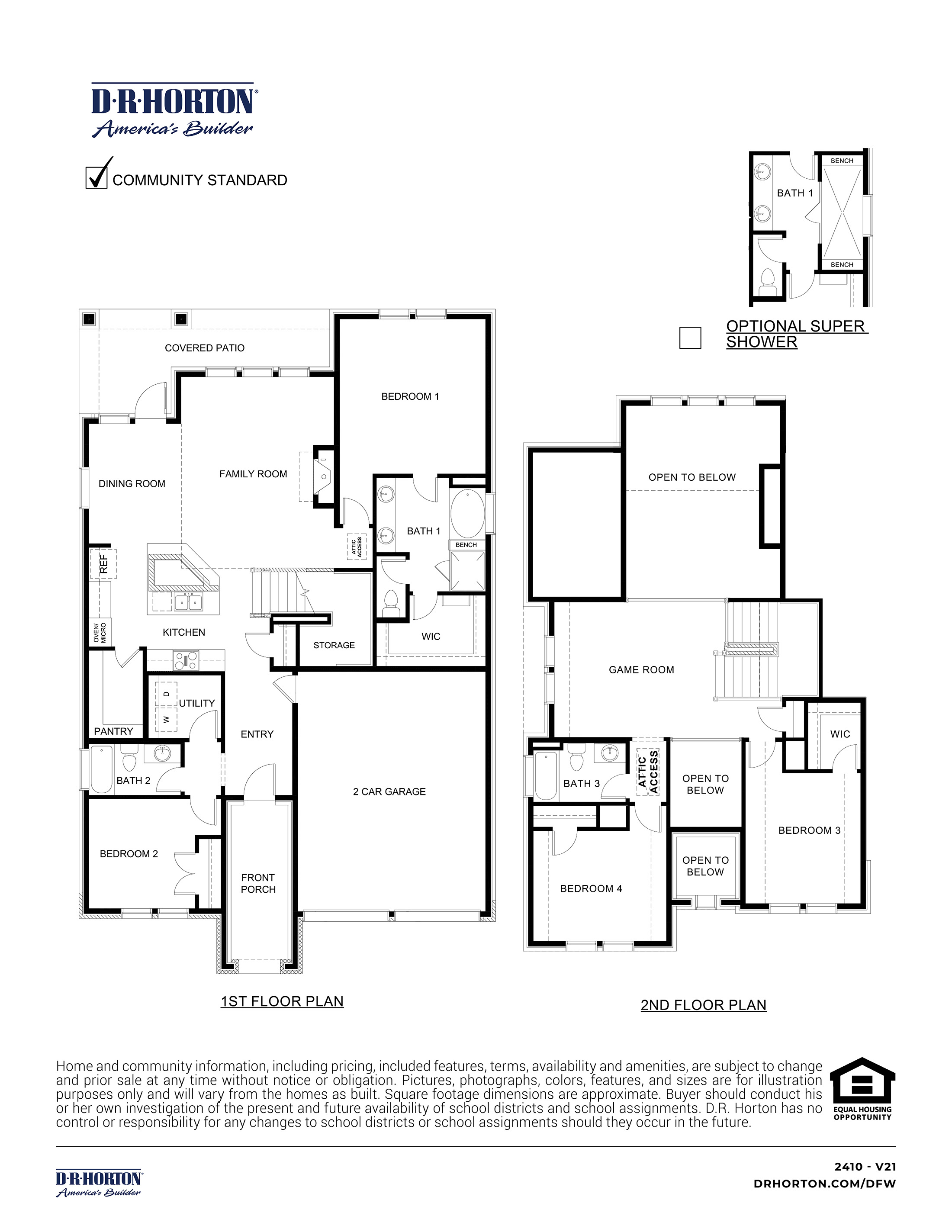 mesa floorplan X elevation