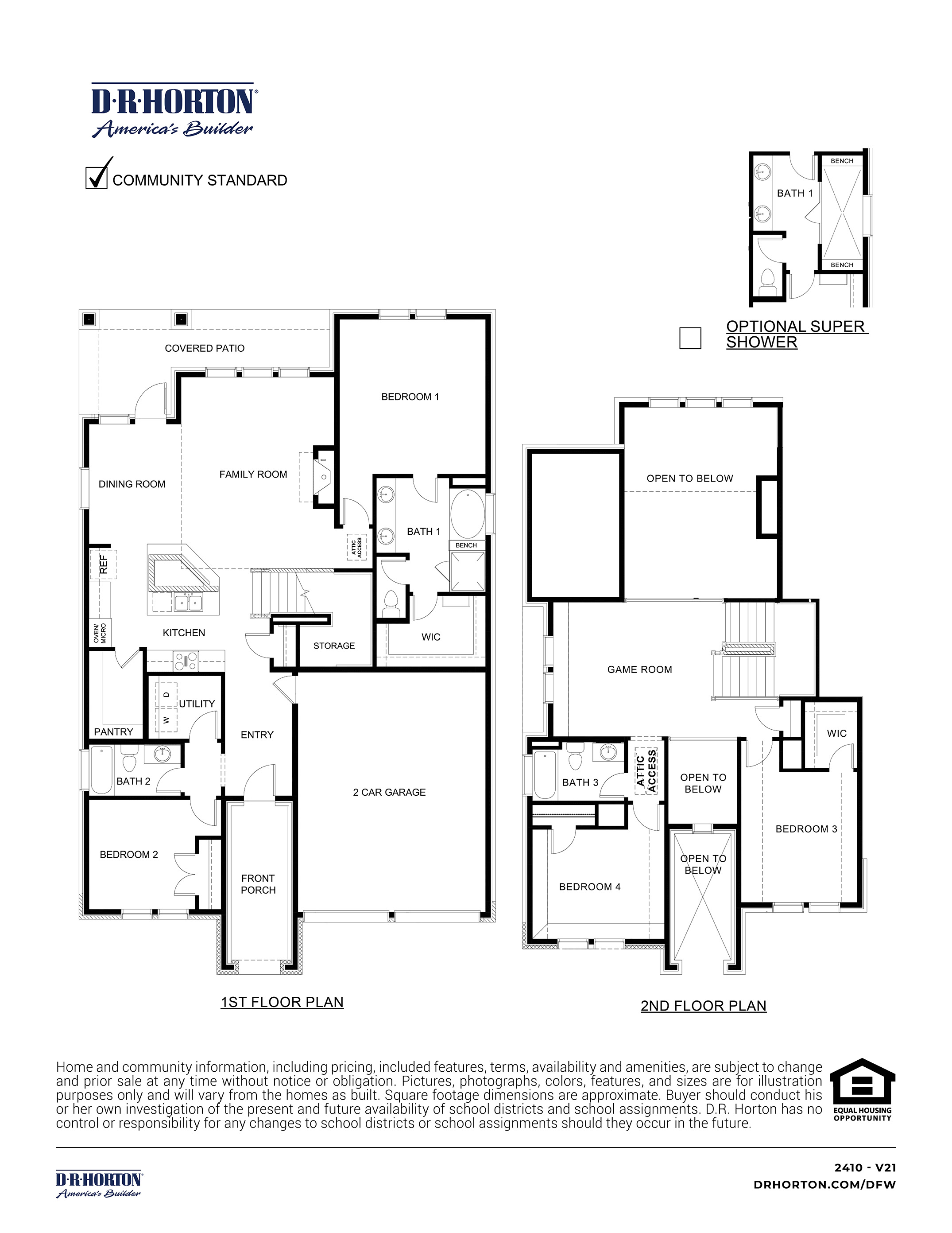 mesa floorplan Z elevation
