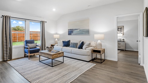 Living room with window and furniture