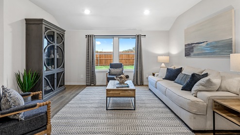 Living room with window and furniture