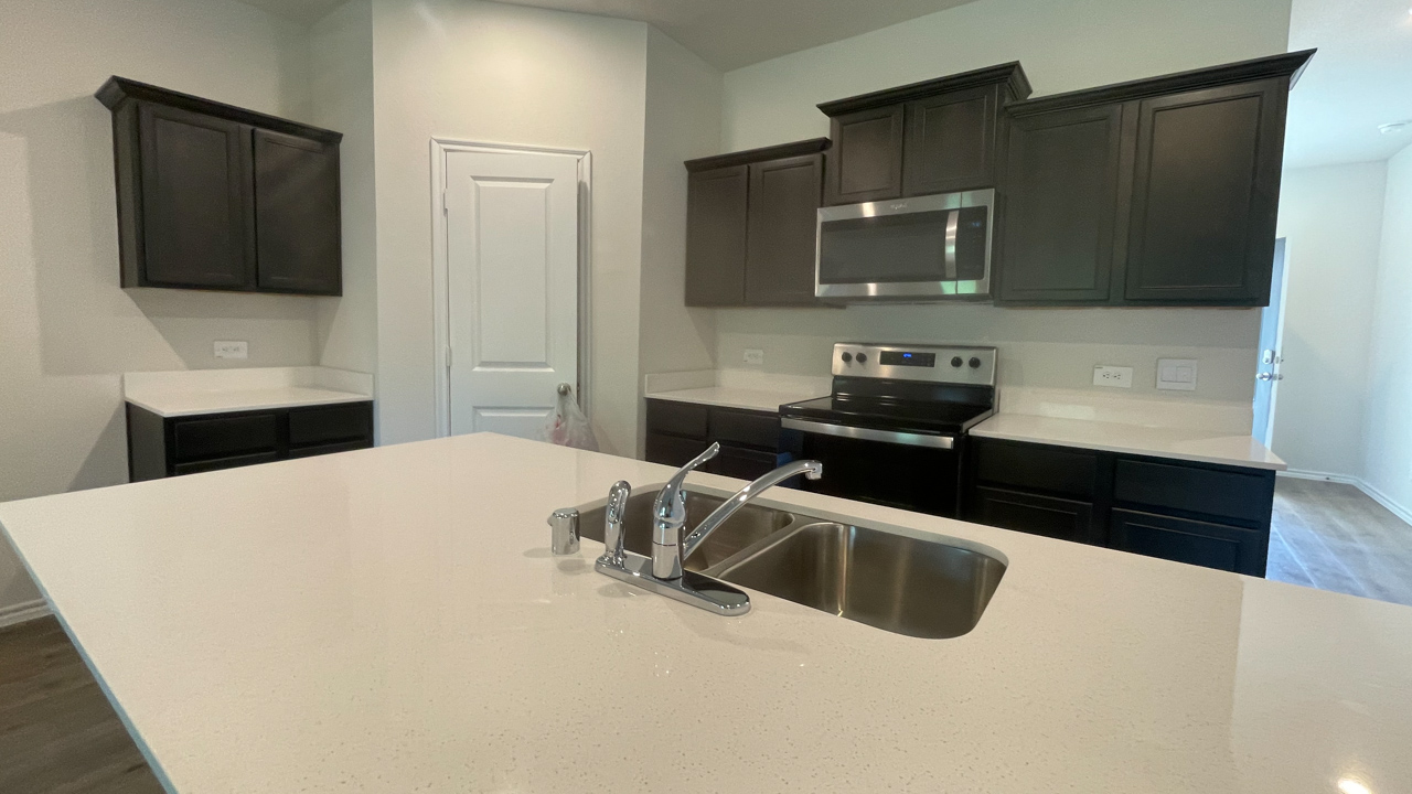 open concept kitchen with island