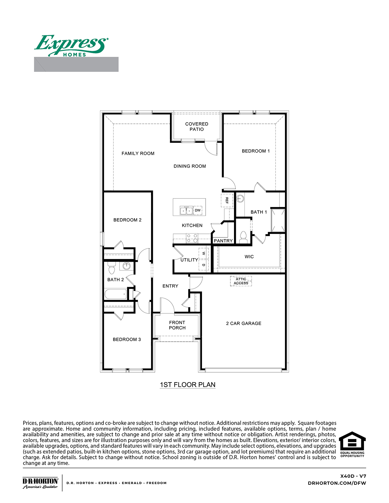 denton floorplan at wildwood in fate texas