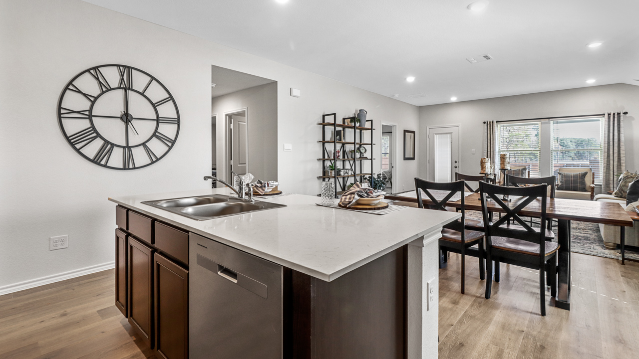 kitchen with large island