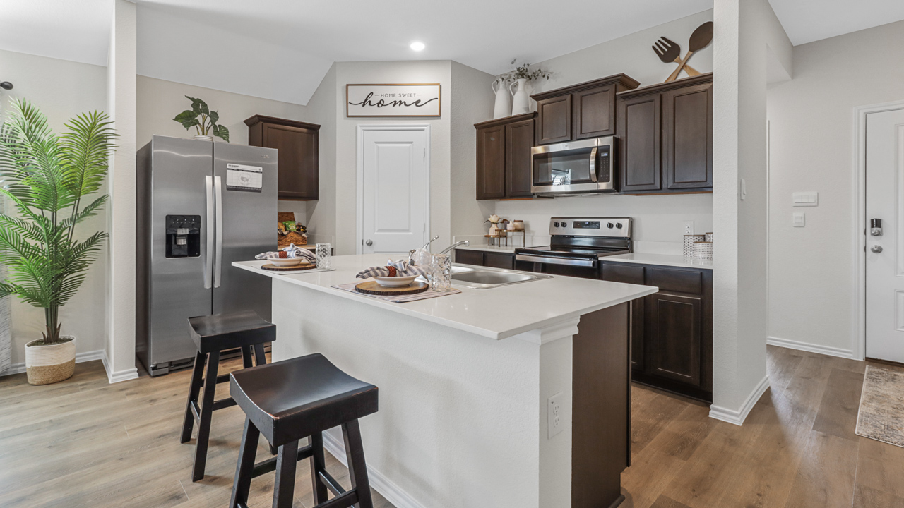 kitchen with large island