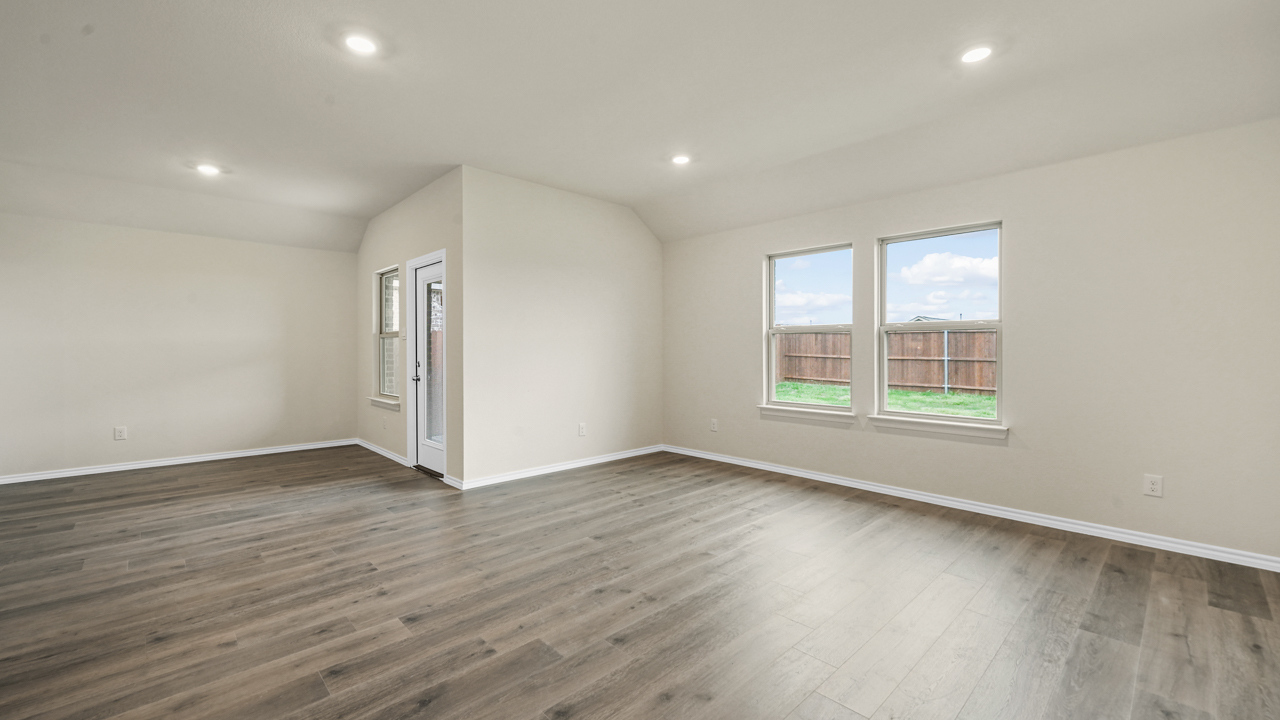 living area with window