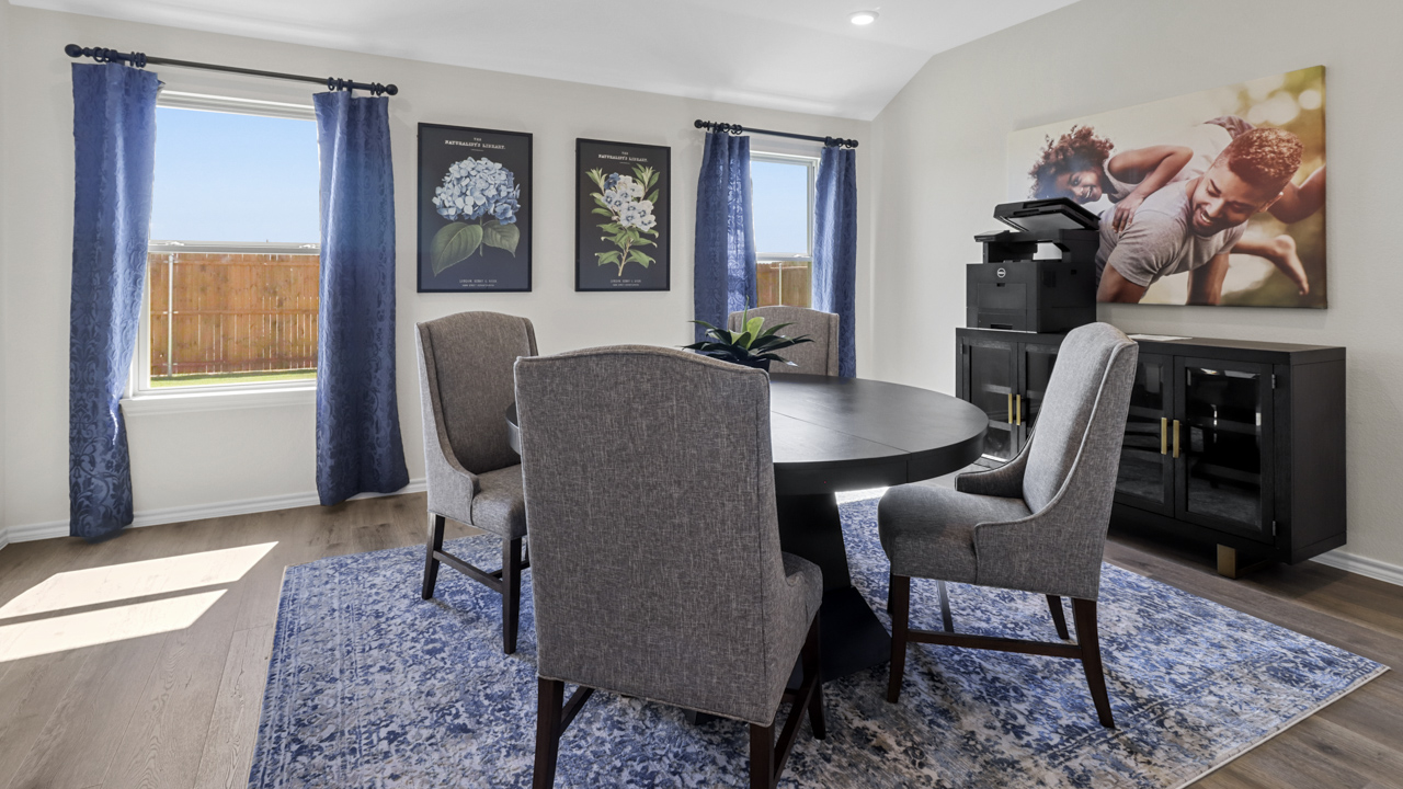 breakfast nook with two windows