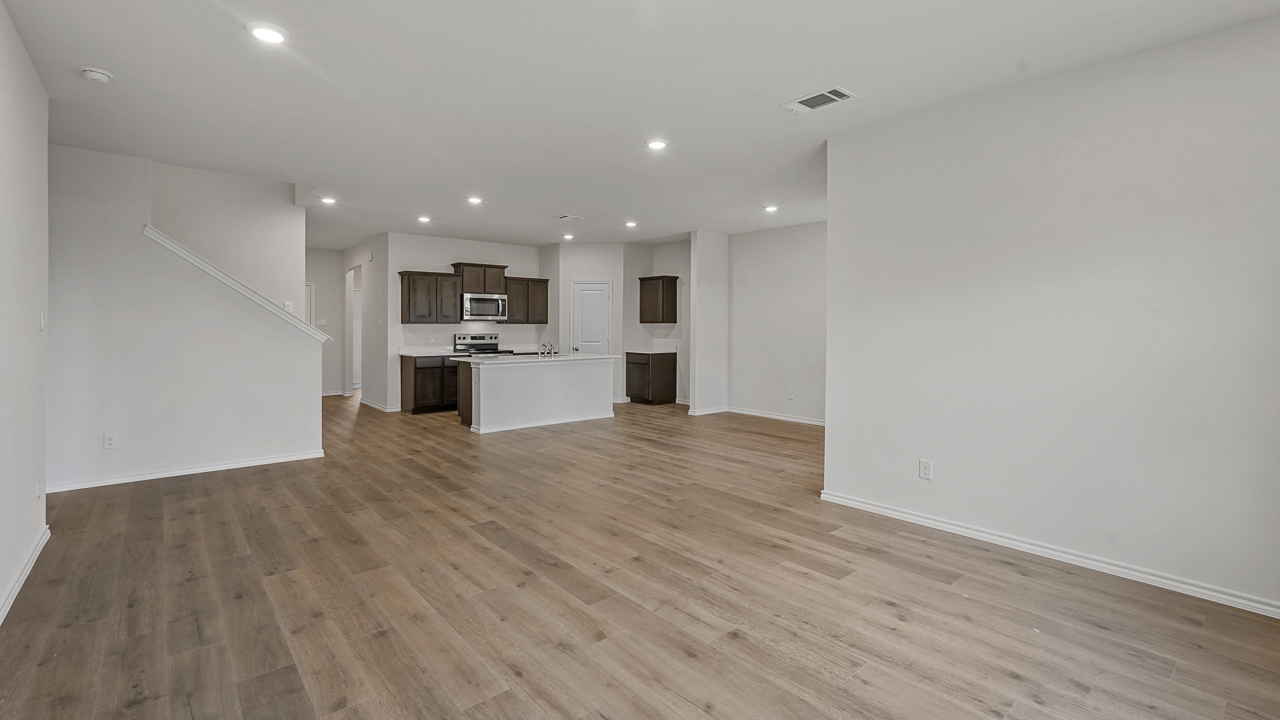 living room with hardwood flooring