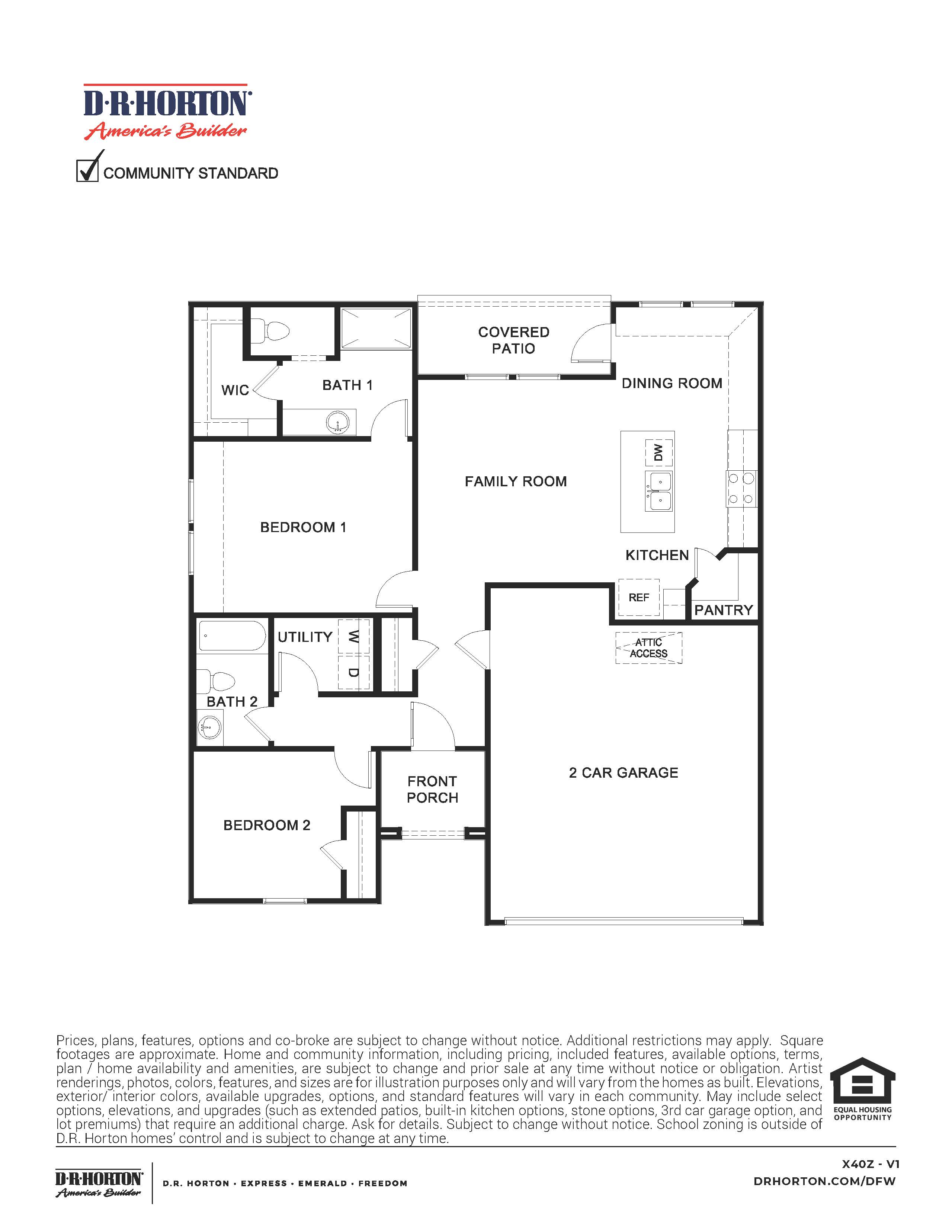 Floor Plan in Wildwood Royse City, TX D.R. Horton