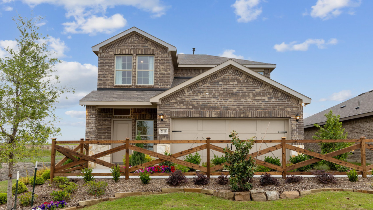 exterior with brick and stone