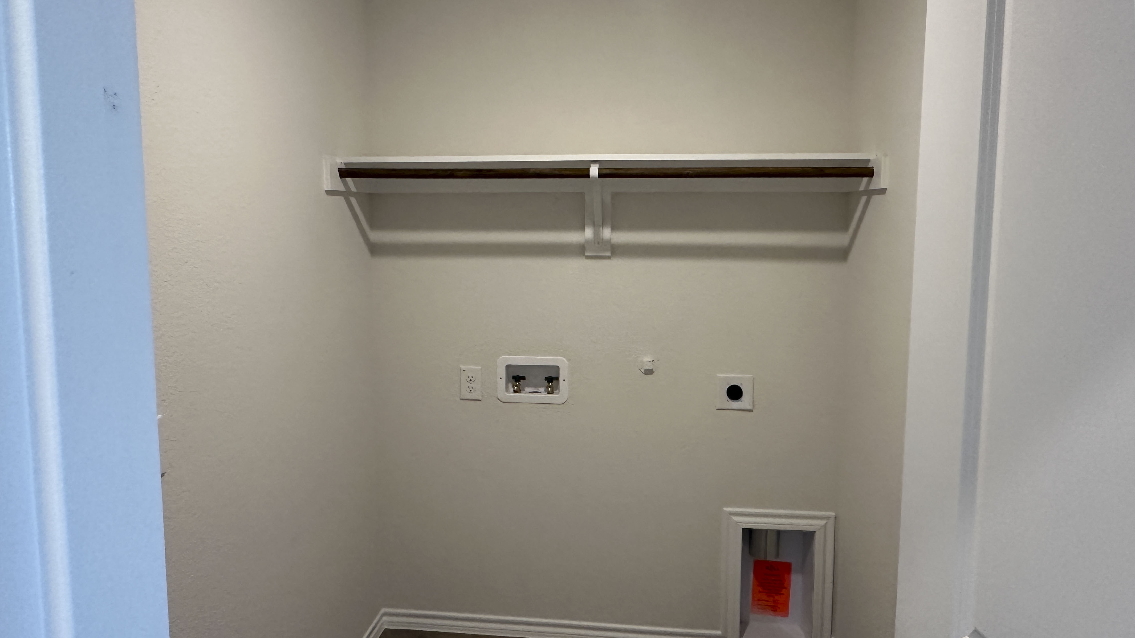 utility area for washer and dryer