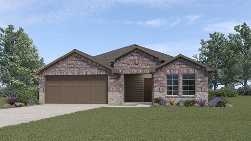 X40D rendering elevation at Cartwright Ranch in Crandall, TX