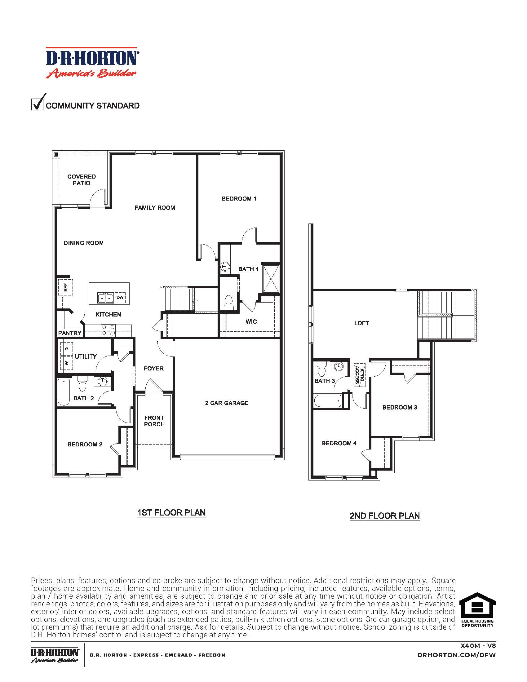 Floor Plan in Cartwright Ranch Crandall, TX D.R. Horton