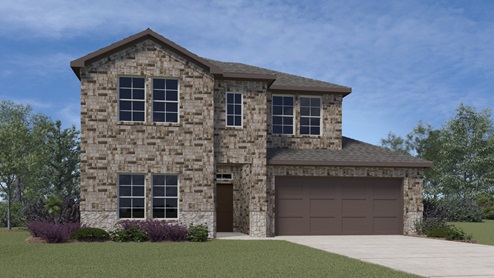 X40N rendering elevation at Cartwright Ranch in Crandall, TX