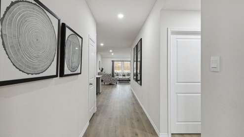 2106 Woodrose Court One-story model at Cartwright Ranch in Crandall, TX interior entrance with hardwood floors