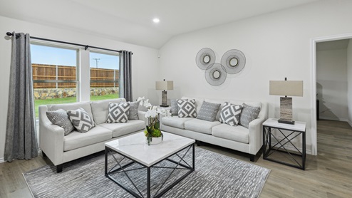 2106 Woodrose Court One-story model at Cartwright Ranch in Crandall, TX open concept living area