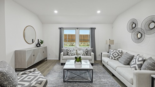 2106 Woodrose Court One-story model at Cartwright Ranch in Crandall, TX open concept living area