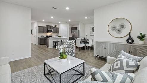 2106 Woodrose Court One-story model at Cartwright Ranch in Crandall, TX open concept living area