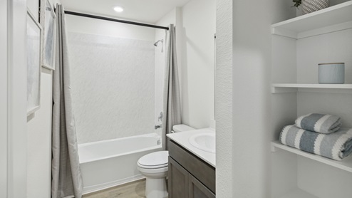 2106 Woodrose Court One-story model at Cartwright Ranch in Crandall, TX secondary bathroom