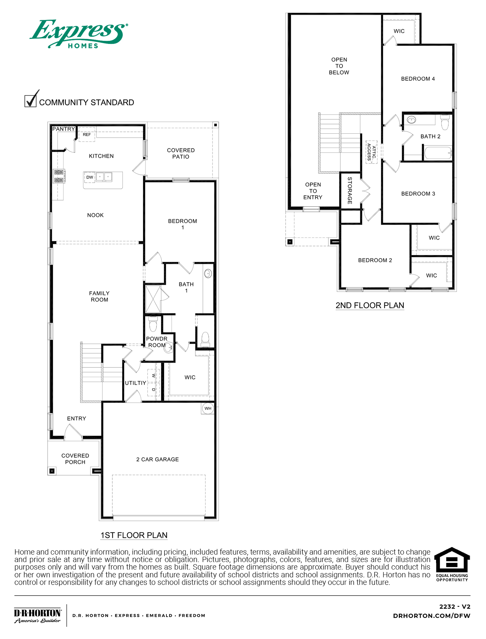 Floor Plan in Cartwright Ranch Crandall, TX D.R. Horton