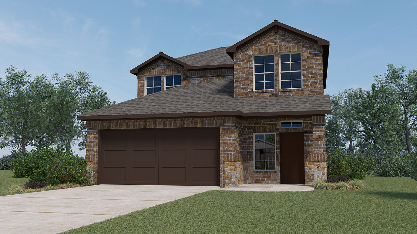 X30J rendering elevation at Cartwright Ranch in Crandall, TX