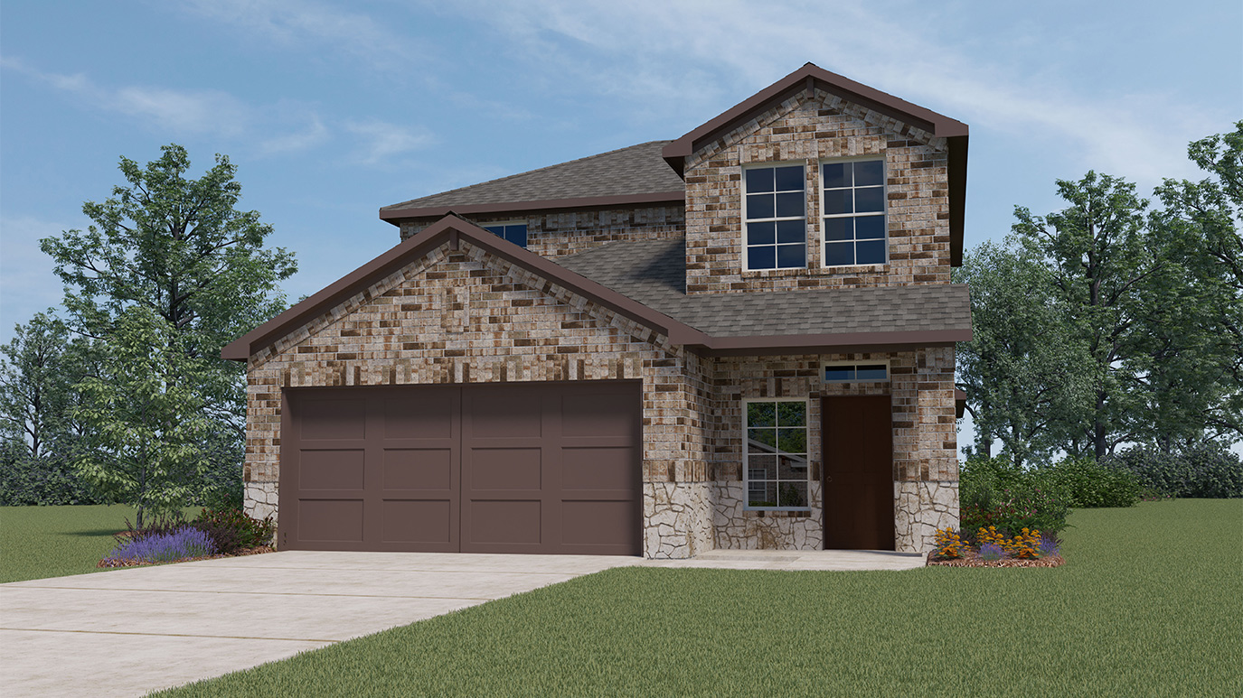 X30J rendering elevation at Cartwright Ranch in Crandall, TX