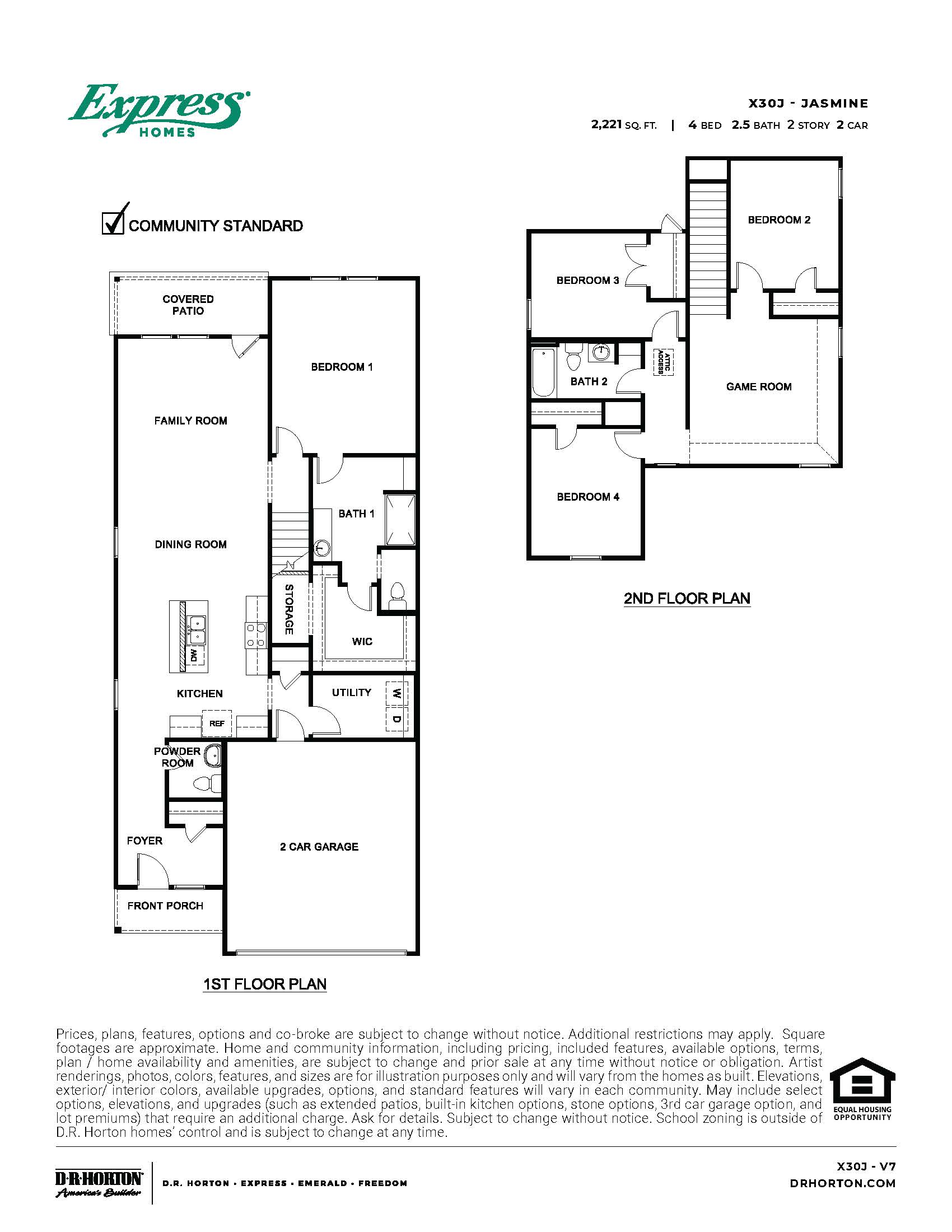 Floor Plan in Cartwright Ranch Crandall, TX D.R. Horton