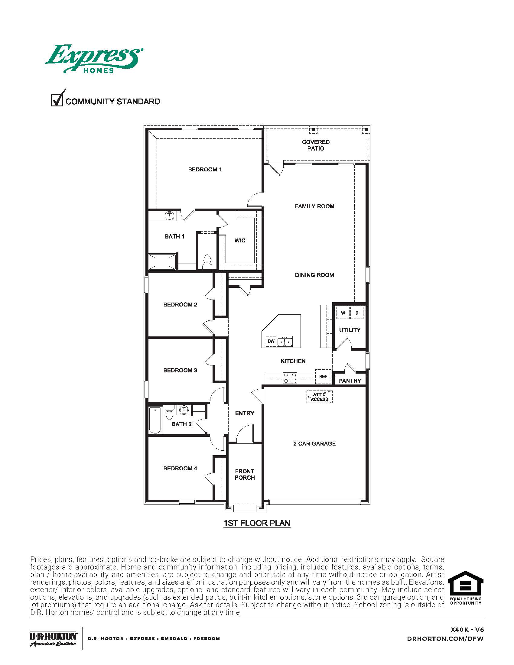 X40K Floorplan in Stonehaven in Caddo Mills