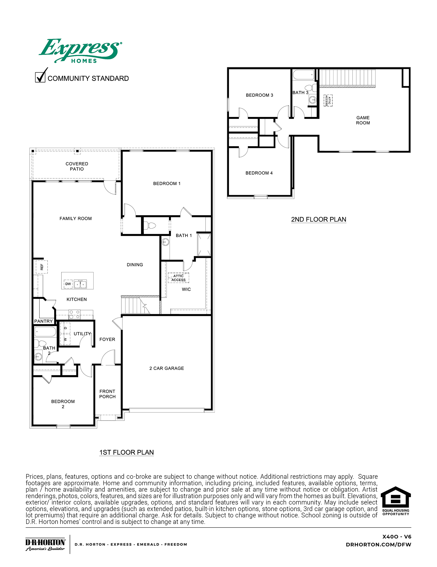 X40O Floorplan in Stonehaven in Caddo Mills