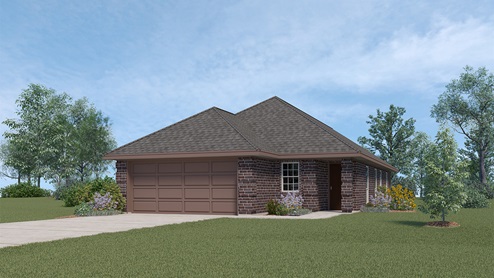 3213 Pearl floorplan elevation A rendering - Governor's Lots in Forney TX