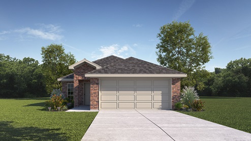 3218 Ashley floorplan elevation A rendering - Governor's Lots in Forney TX