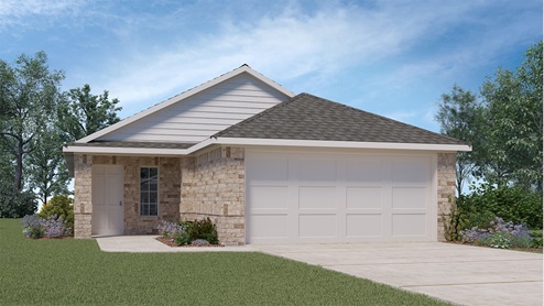 X30A Amber floorplan elevation A rendering - Governor's Lots in Forney TX