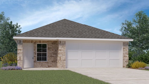 X30D Diana floorplan elevation A rendering - Governor's Lots in Forney TX