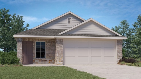 X30D Diana floorplan elevation B rendering - Governor's Lots in Forney TX