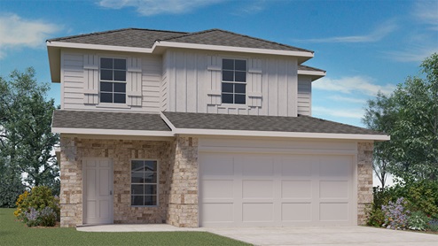 X30F Florence floorplan elevation A rendering - Governor's Lots in Forney TX