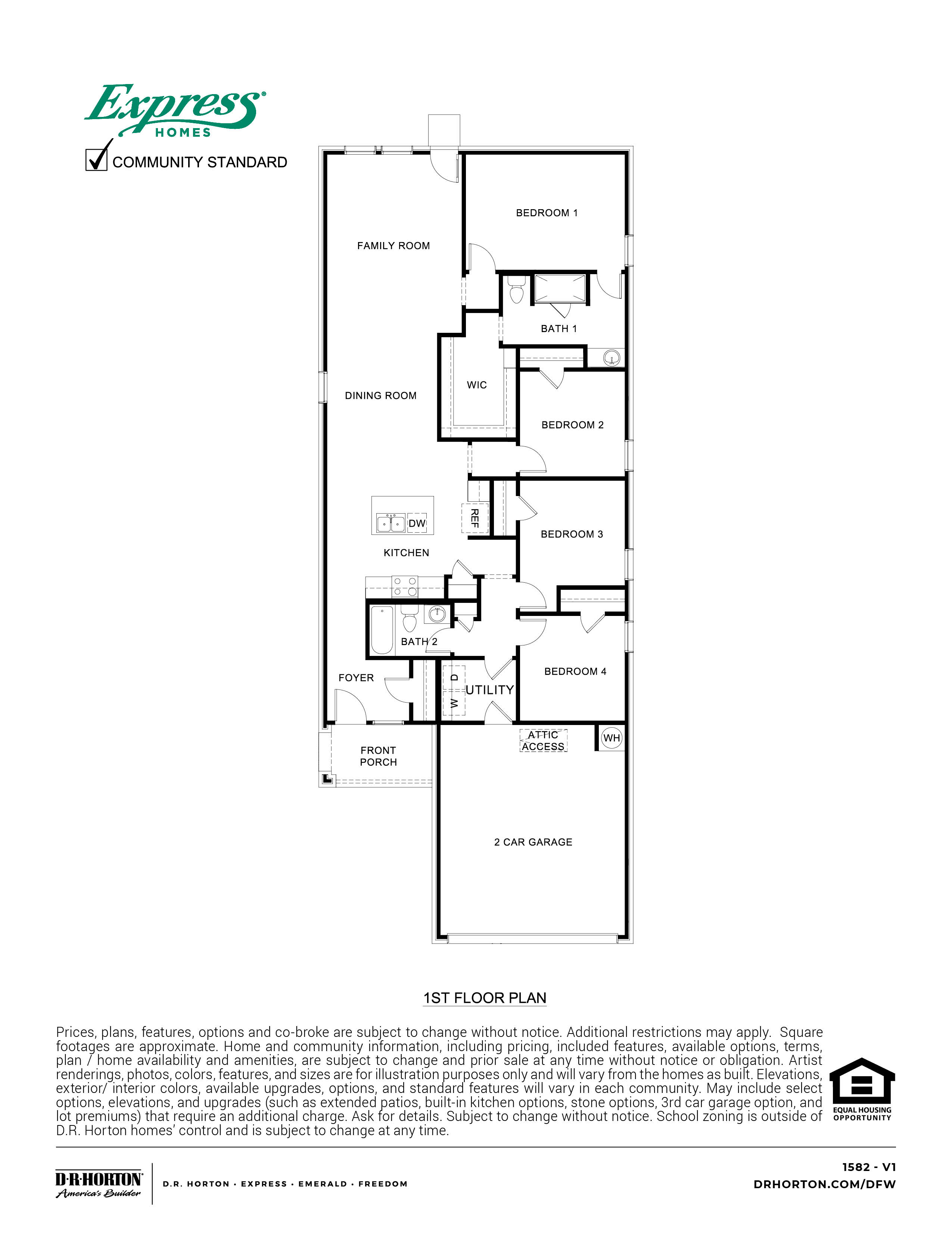 1582 Express floorplan in Enclave at Elevon