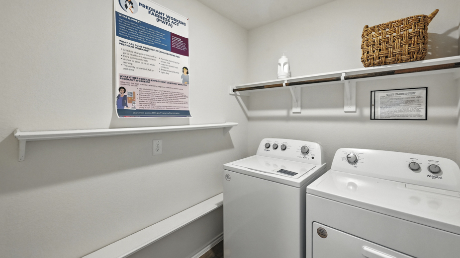 spacious laundry room