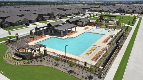 Elevon in Lavon, TX - D.R. Horton New Homes - Swimming Pool Aerial Photo