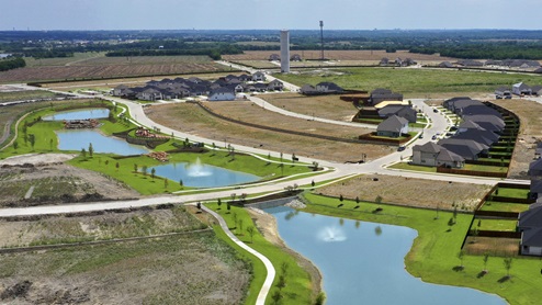 Elevon in Lavon, TX - D.R. Horton New Homes - Pond and Walking Trails