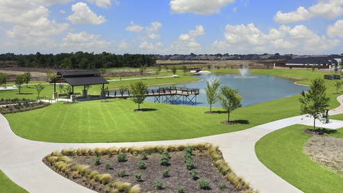 Elevon in Lavon, TX - D.R. Horton New Homes - Pond and Walking TrailsAmenities