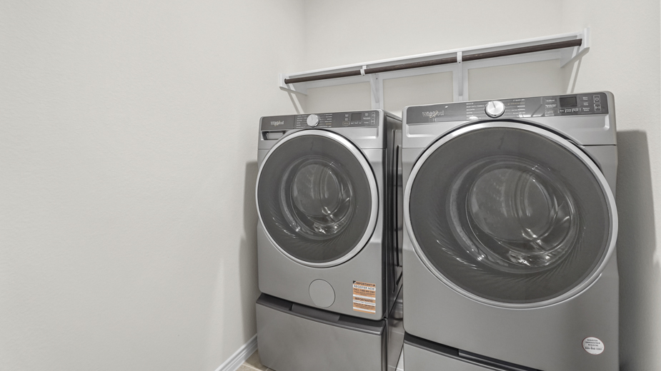 utility area for washer and dryer