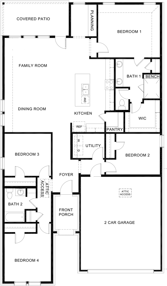 the layout of a floorplan