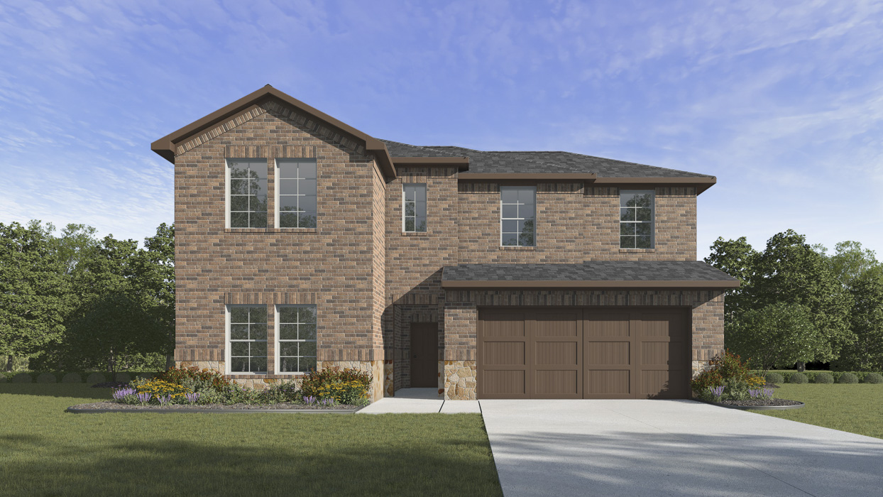 2 story house with 2 car garage