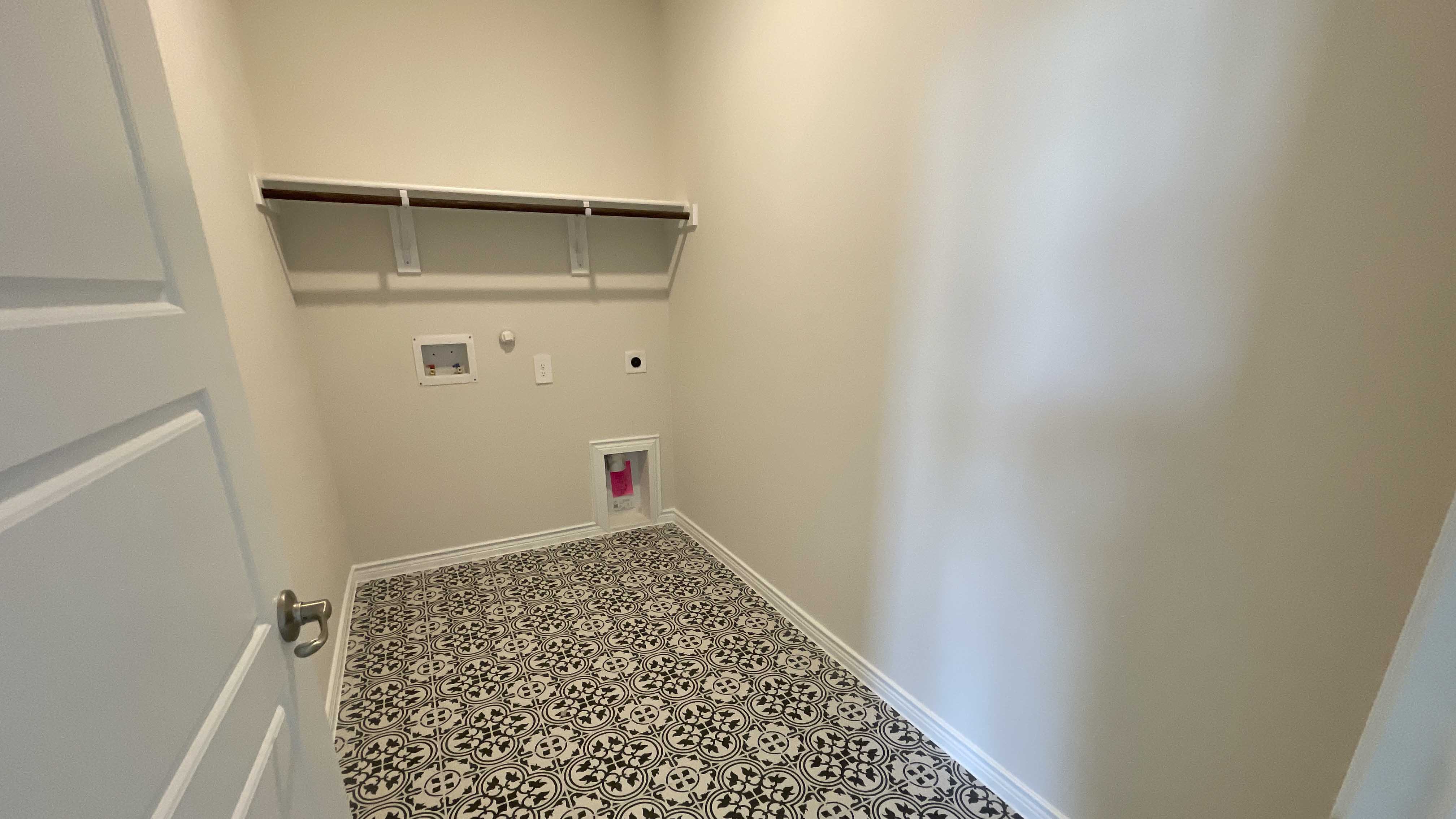 utility area for washer and dryer