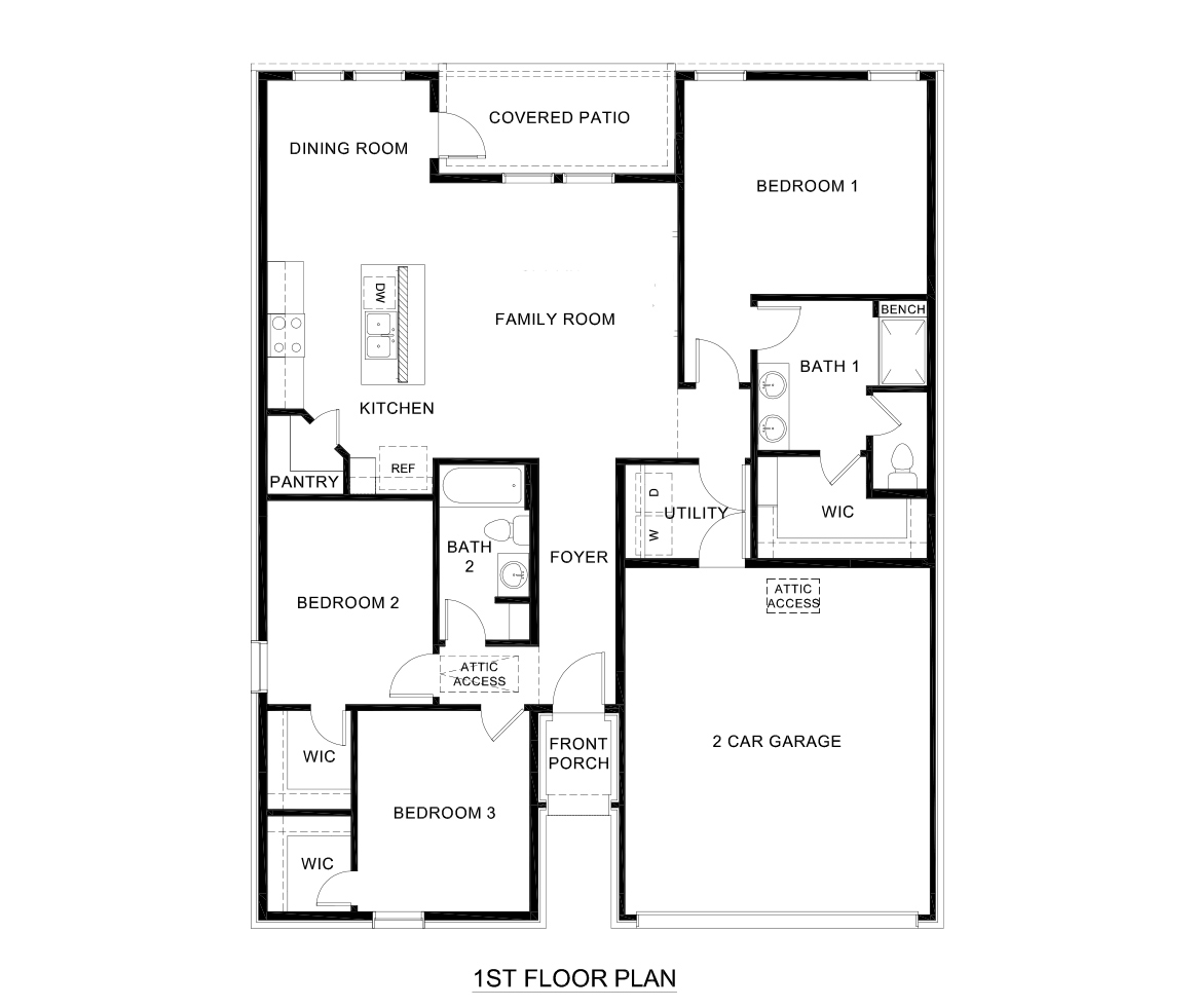 the layout of a one story home
