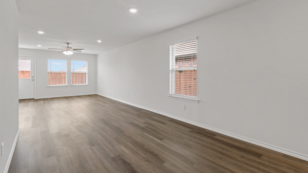 open dining/living area