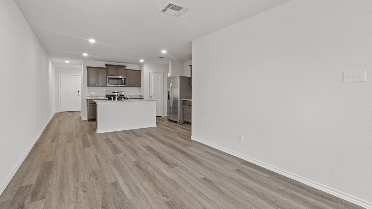 dining area with wood floors