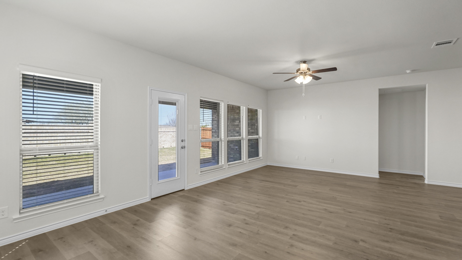 living room with view of backyard