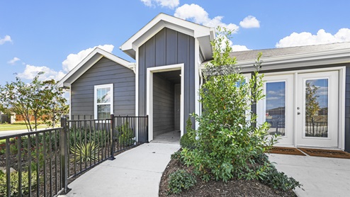 Single story farmhouse model home